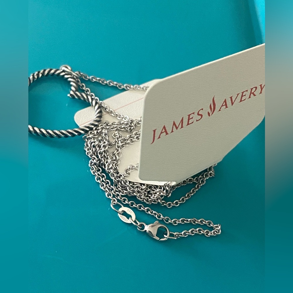 JAMES AVERY NEW Heart Charm SS Necklace 30” - Picture 9 of 10